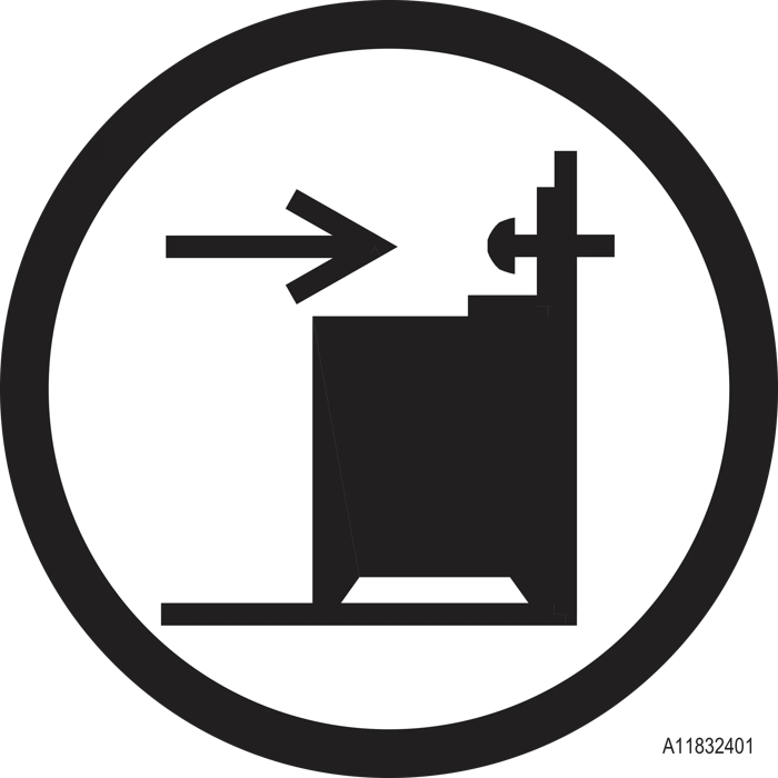 Fixați aparatul pe perete - risc de înclinare