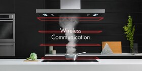 O plită care comunică wireless cu o hotă folosind Hob2hood de la AEG