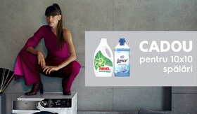 cadou garantat detergent ariel + lenor masini de spalat rufe aeg